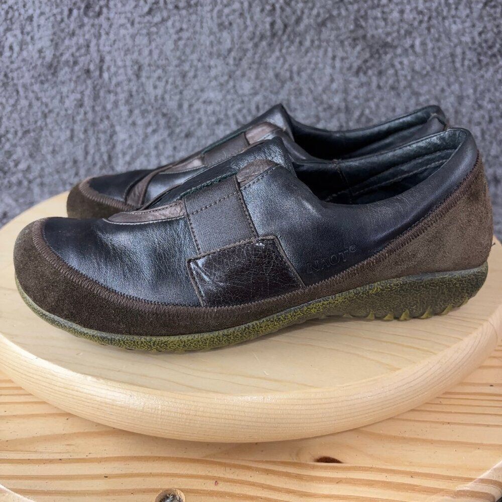 Naot Otago Suede Leather Loafer Womens Size 8.5 Brown Slip On Flats Casual Shoe